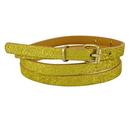 Cinto dourado com gliter